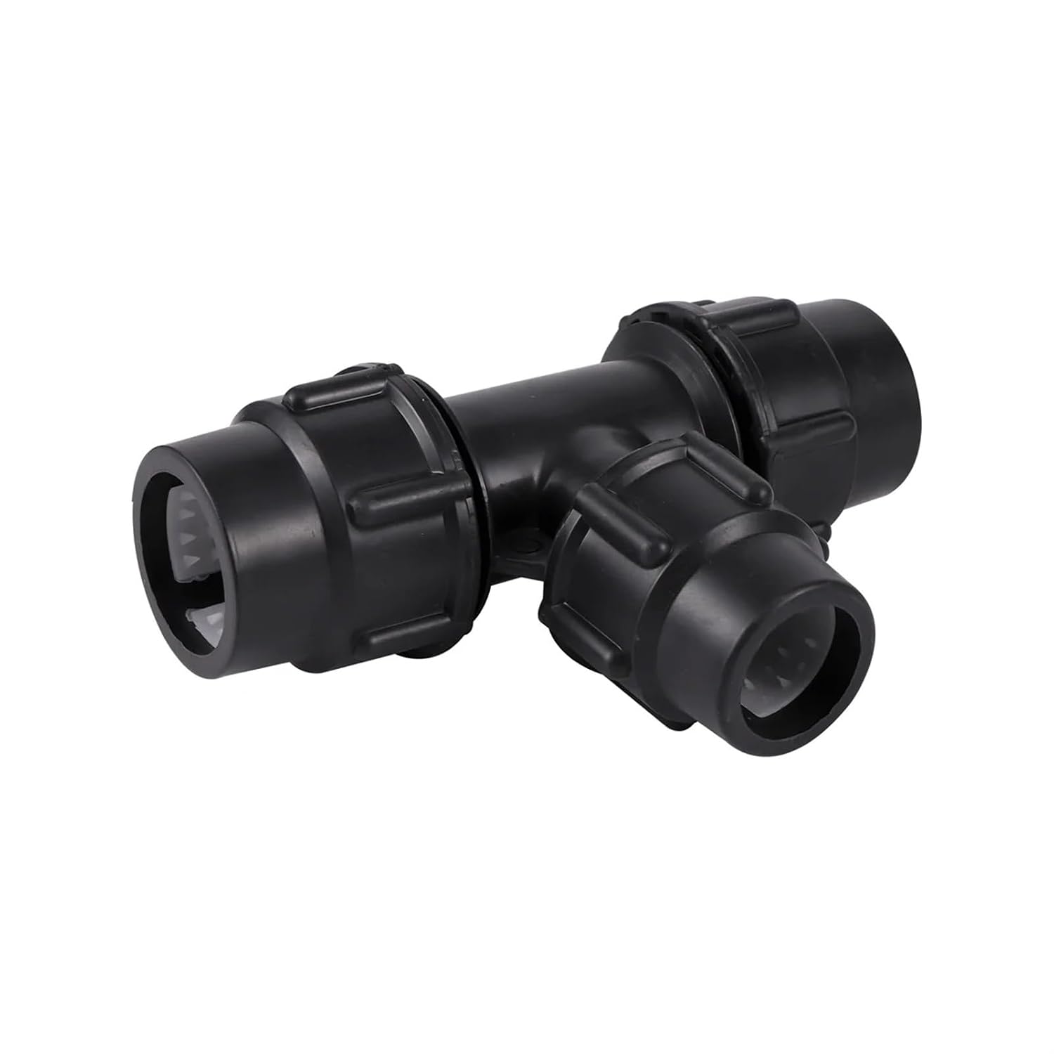 Garden Pipe Fitting Water Pipe Accessories PE/PVC/PPR/Aluminum-Plastic Pipe Black Tee Reducing Connector 20/25/32/40/50mm 3-Way Conversion Joint(50 32 50mm)