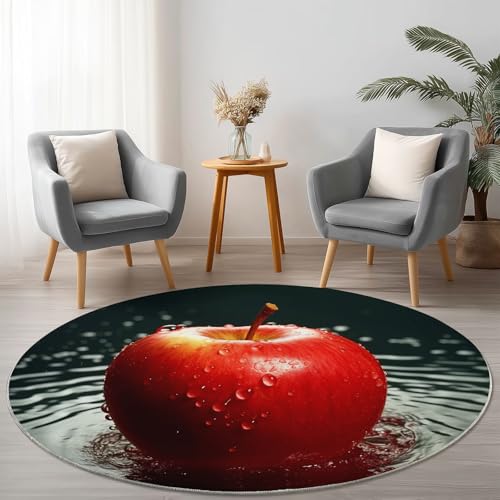 Tapis rond salon 180cm lavable résistant aux taches - 5