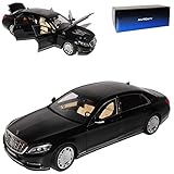  AUTOart Mercedes-Benz S-Klasse S600 SWB W222 Maybach S600 Schwarz Ab 2015 76293 1/18 Modell Auto mit individiuellem Wunschkennzeichen