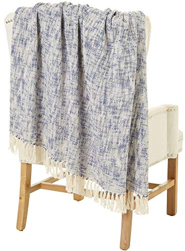 LR Home 50x60 Inch Soft Hand-Woven Farmhouse Throw...