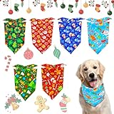 6 Piezas Bandanas para Perros Navideños Baberos para Perros Bufanda Triángulo...