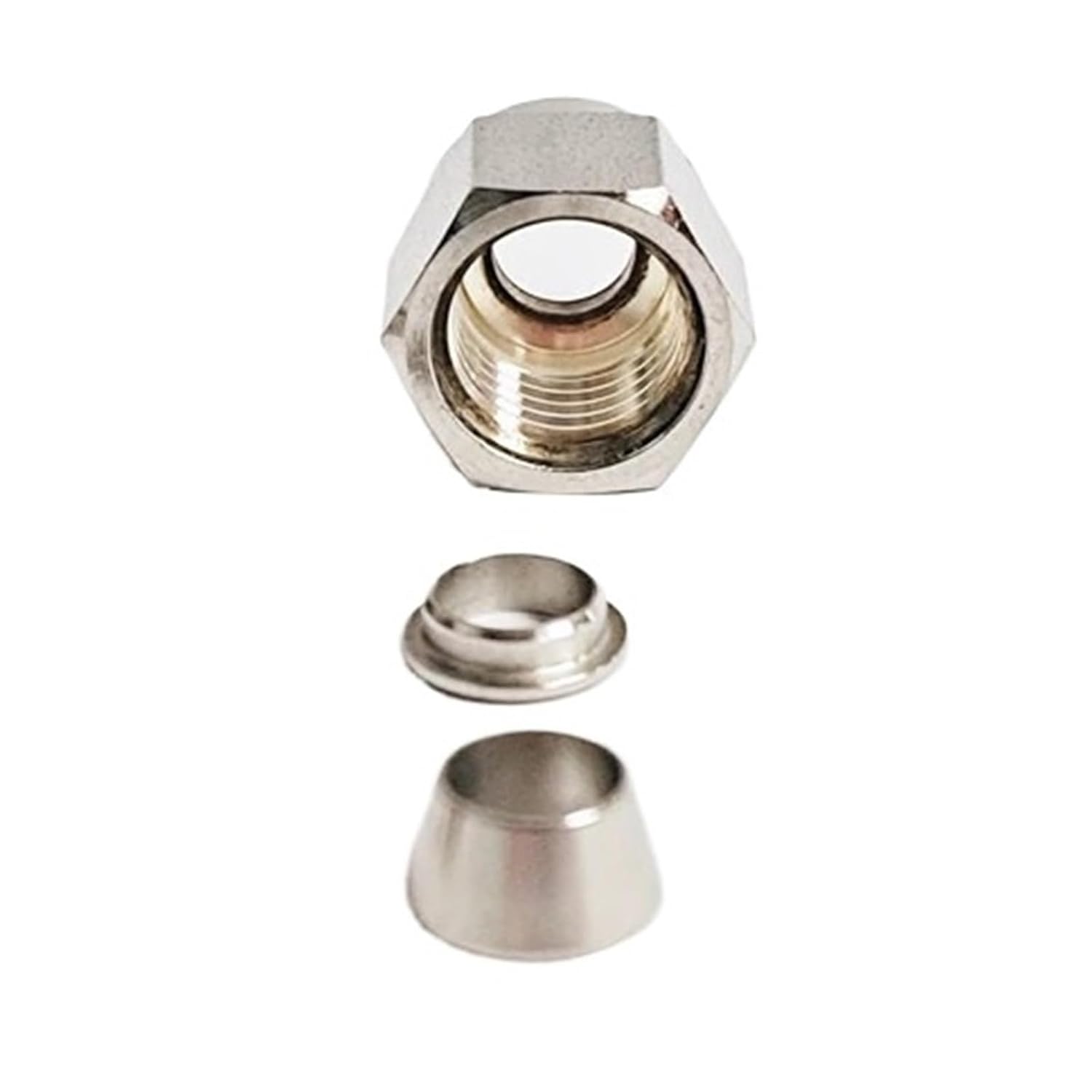 Stainless Steel 316 High Pressure 1/8in 1/4in 3/8in 1/2in 3/4in Tube OD Compression Nut And Ferrules Sets(3/8)