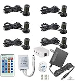 Xking 1.5W 12VDC Dimmable LED Mini Spotlight Jewelry Showcase Display Lights Black Shell Surface Mou
