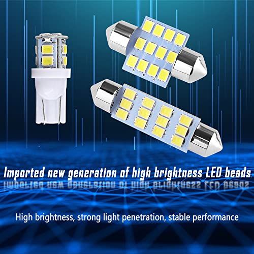 Cxccoi 20Pcs Soft Bright Pure White 6500K Led Bulbs Interior Car Lights Kit(8*T10 6*31Mm 6*42Smd),Automotive Replacement Lighting Products For Dome Map Reading Trunk Courtesy License Plate Lights #TOP4