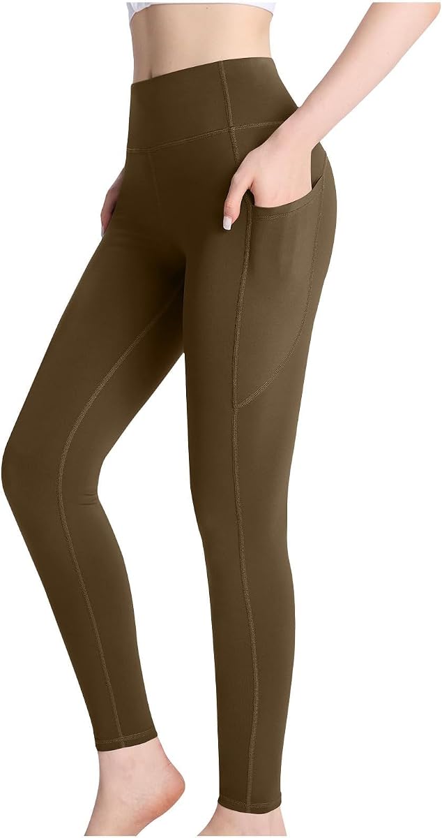 Leggings de levantamiento de glúteos para mujer con bolsillos, control de barriga, entrenamiento, correr, yoga, pantalones de yoga de cintura alta para gimnasio