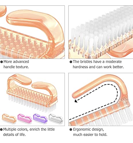 TopFinder® 2pc Handle Grip Nail Brush, Fingernail Scrub Cleaning Brushes for Toes and Nails Cleaner, Pedicure Brushes for Men and Women - Image 5
