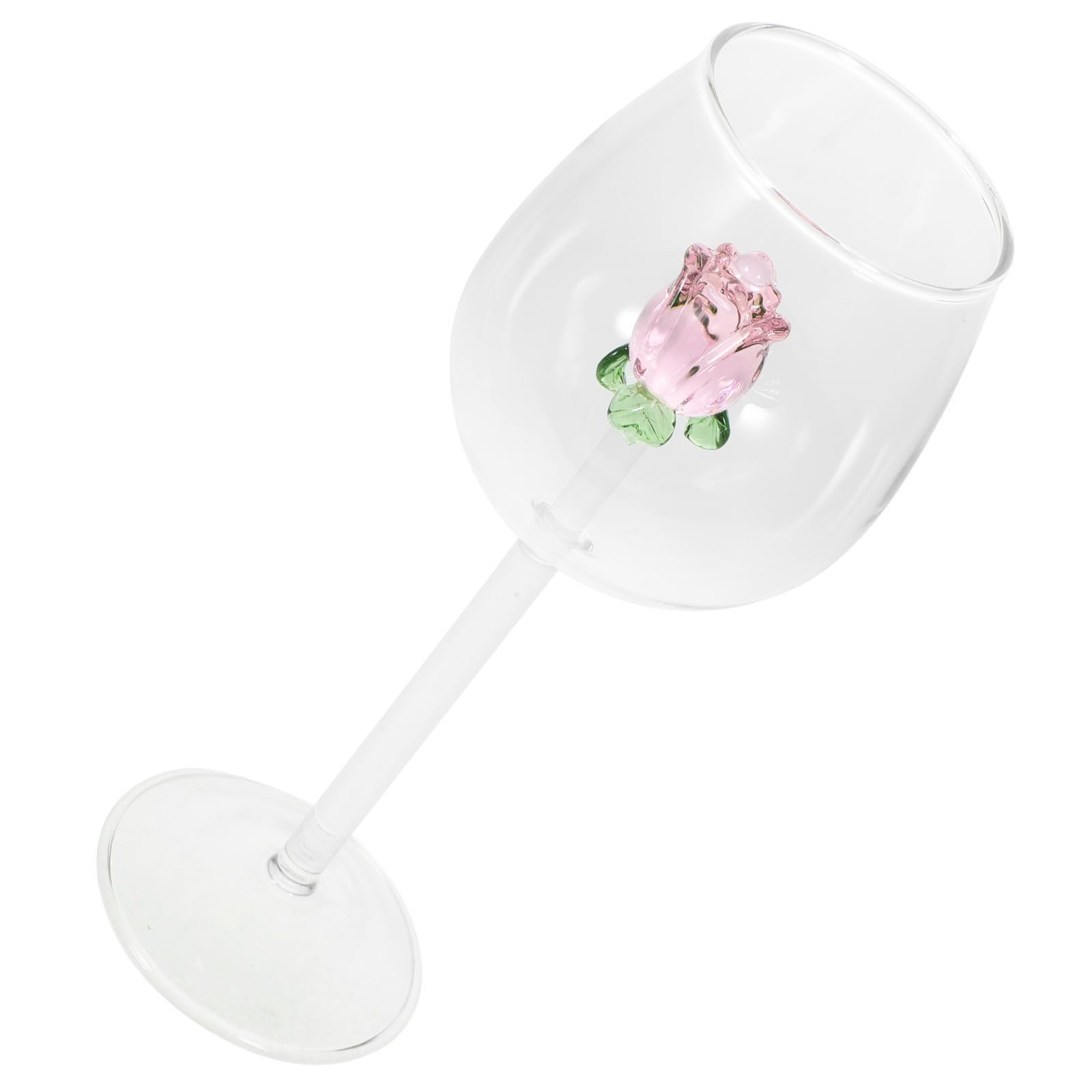 Copa de vino tinto de cristal con diseño artístico elegante de 300ml