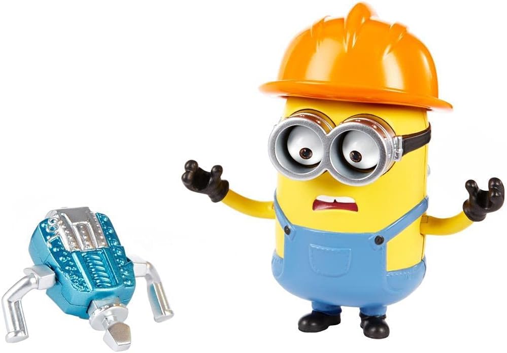Minions: Loud 'n Rowdy Dave Talking Action Figure with Jackhammer Toy, Kids Gift Ages 4 Years & Older