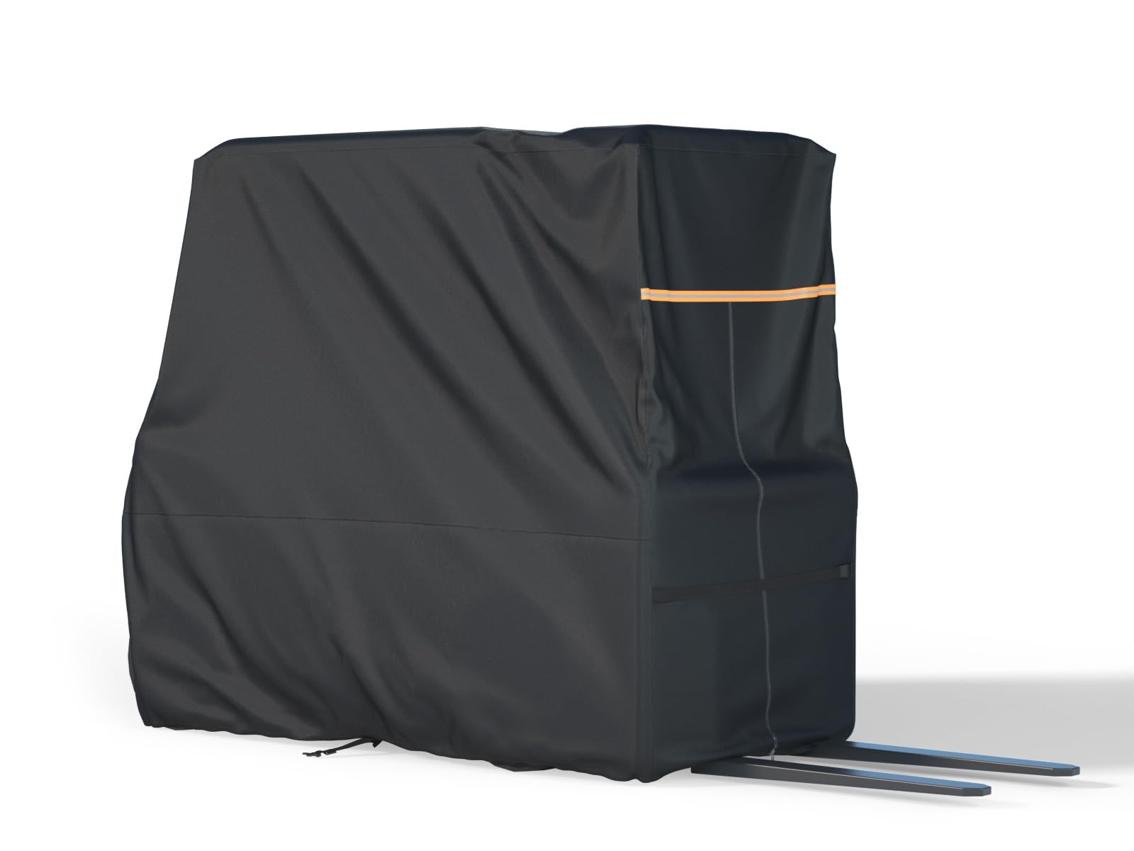 BENVOL Cubierta para carretilla elevadora, se adapta a 3000 a 5000 libras, impermeable, a prueba de polvo, a prueba de rayos UV, tela Oxford impermeable con revestimiento plateado 420D, cubierta de