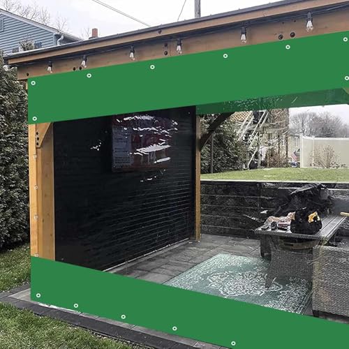 Bâche transparente avec œillets 5x3m rideau vinyle imperméable PVC - 5