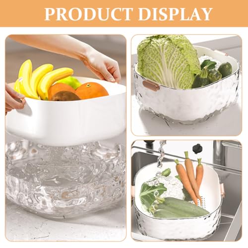 Colador doble capa para frutas y verduras Beaupretty 2 piezas miniatura 3