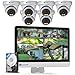 Produktbild 4COVR PoE 4K NVR Überwachungskamera Set mit Monitor, Personen-/Fahrzeugerkennung, 8CH NVR mit 2TB Festplatte, 6X 8MP Dome IP67 Außenkamera kabelgebunden, Farbnachtsicht & 2-Wege-Audio, DLY97KA8MU806