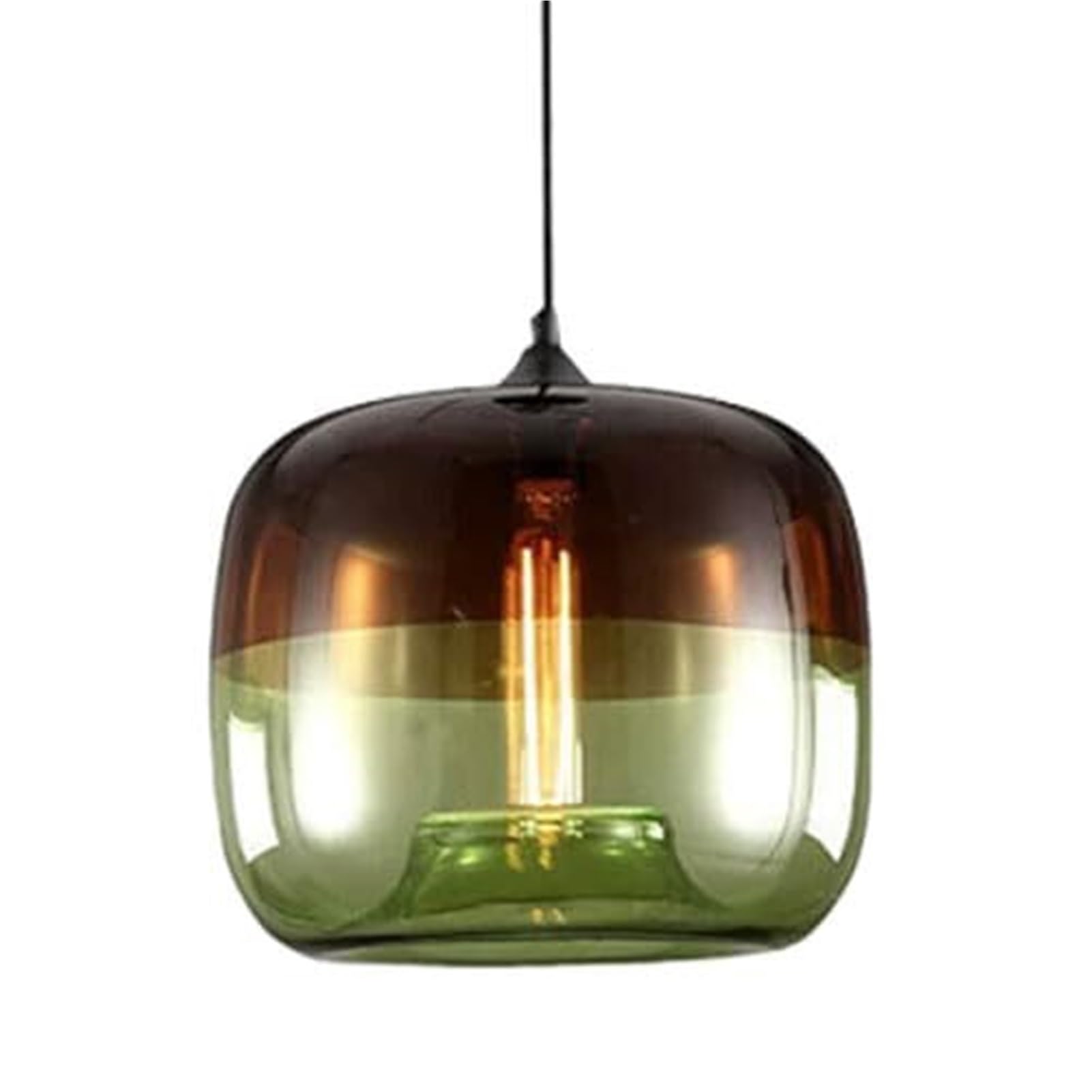 HUAYUSEDF Nordic Industrial Glass Pendant Lamp Chandelier Hanging Lighting Ceiling Fixture E27 Single Head Creative for Kitchen Conference Room Corridor
