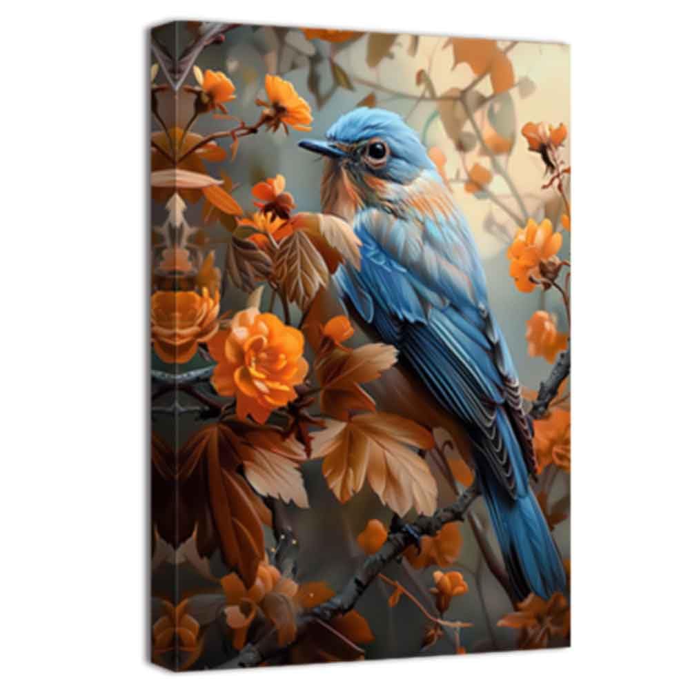 Amazon.co.jp: ZQQART 鳥 キャンバス ウォールアート 枝の上の花 鳥 絵
