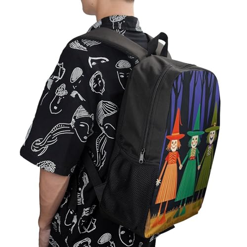 Mochila para hombro 17 pulgadas impermeable con estampado Halloween miniatura 5