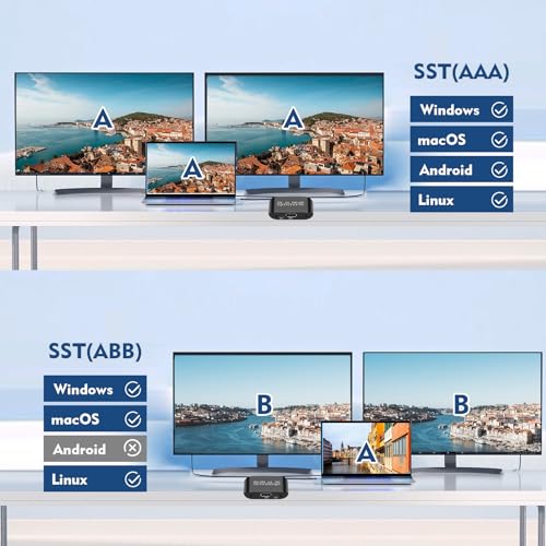 Répartiteur DisplayPort vers HDMI métal noir ACHAVE boîtier de conversion vidéo premium