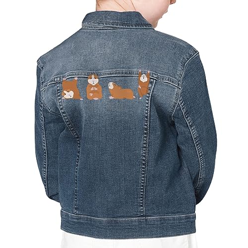 Funny Guinea Pig Kids' Denim Jacket - Animal Gift - Cute Guinea Pig Design Stuff