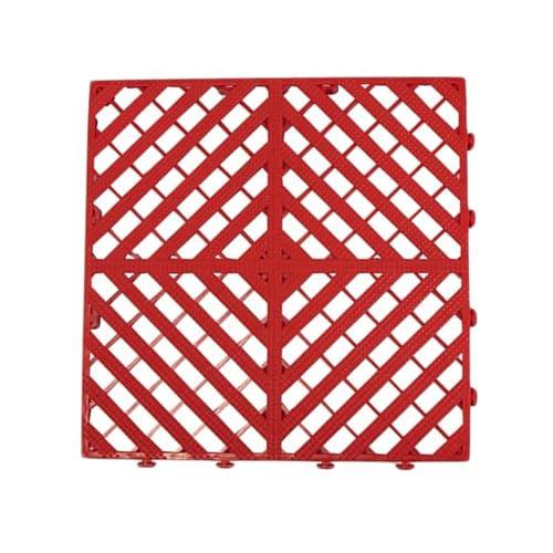 Paquete de 4 baldosas entrelazadas para Piso de Garaje, Alfombrillas de Drenaje modulares Resistentes, Antideslizantes, con amortiguación de PP, Capacidad de Carga de 110