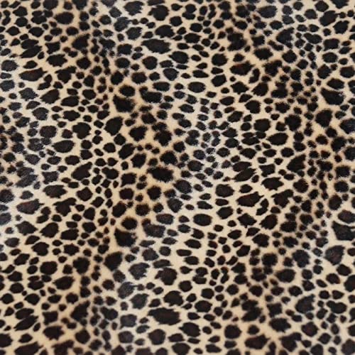 Barcelonetta | Animal Print Fur Fabric | Velboa Fabric | Faux Animal Fur | Short Pile | Animal Texture | 62'' Inch Wide | DIY Crafts, Upholstery (Cheetah, Half Yard)