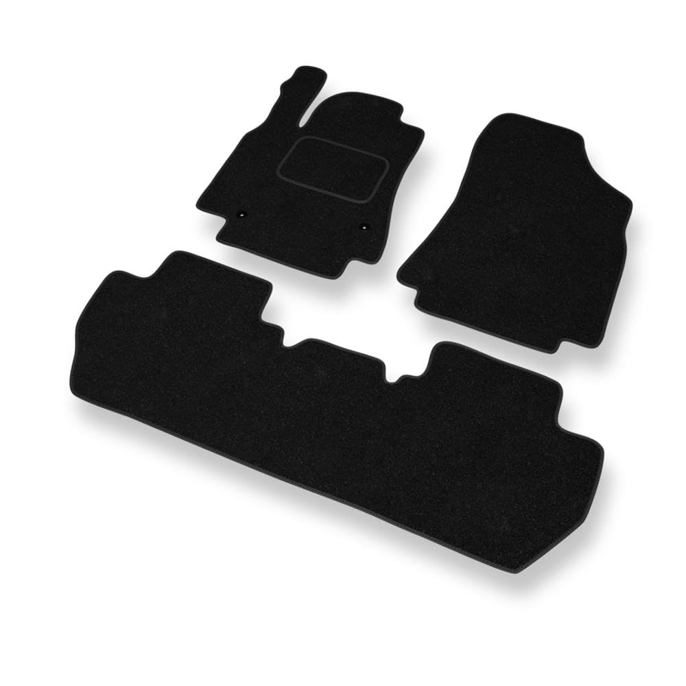 Mossa Alfombrillas aptas para Peugeot Partner II (2008-2018) 3 uds. Negro S | Furgoneta