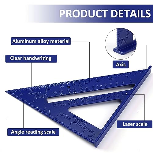 Triangle Ruler Aluminum Alloy 7 Inch High Density Triangular Ruler ...