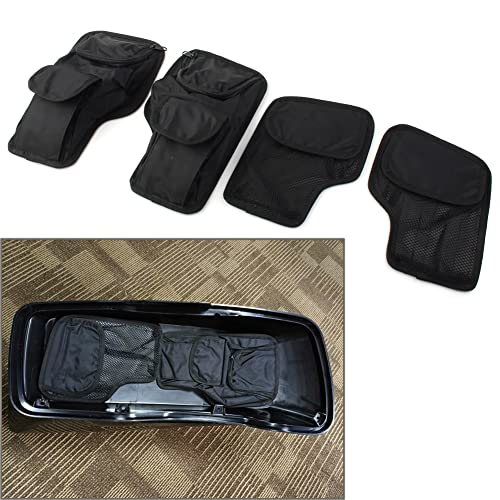 Organizador de Maleta LIRU para Motocicleta Harley Electra Glide 1996 en adelante, Bolsa Dura Negra miniatura 4