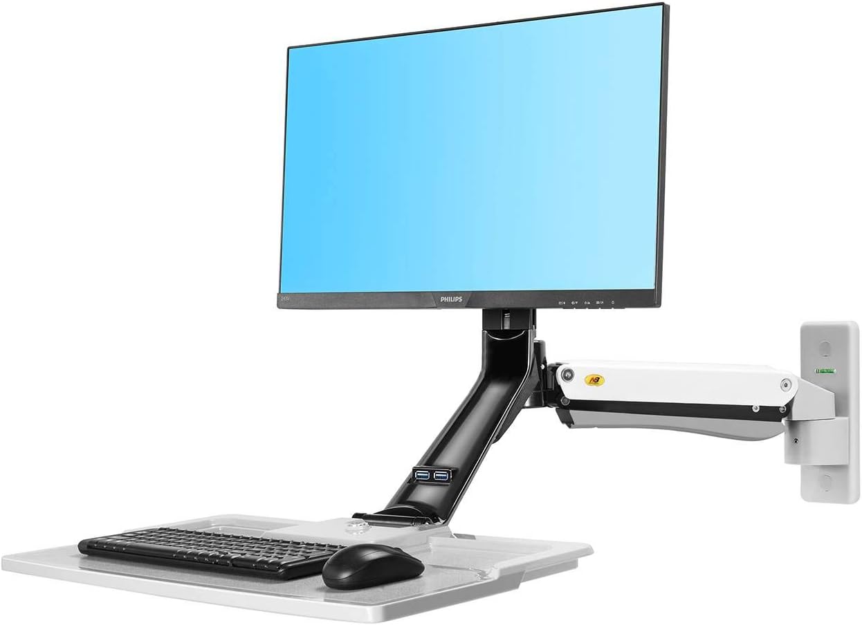 NB Wall Mount Monitor Arms & Keyboard Tray TV Stand