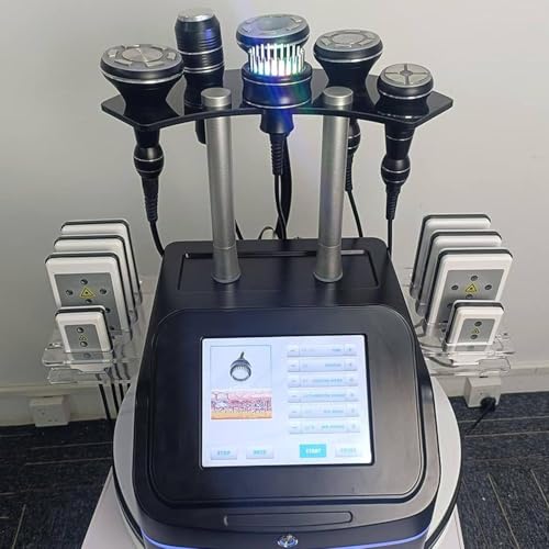 SSQUZA MáQuina Modelado Corporal 7 En 1,MáQuina CavitacióN 40k,EliminacióN Celulitis,RF Multipolar,VacíO,Microcorriente,Fotones,Masajeador De Contorno Corporal,Equipo De Belleza para SPA