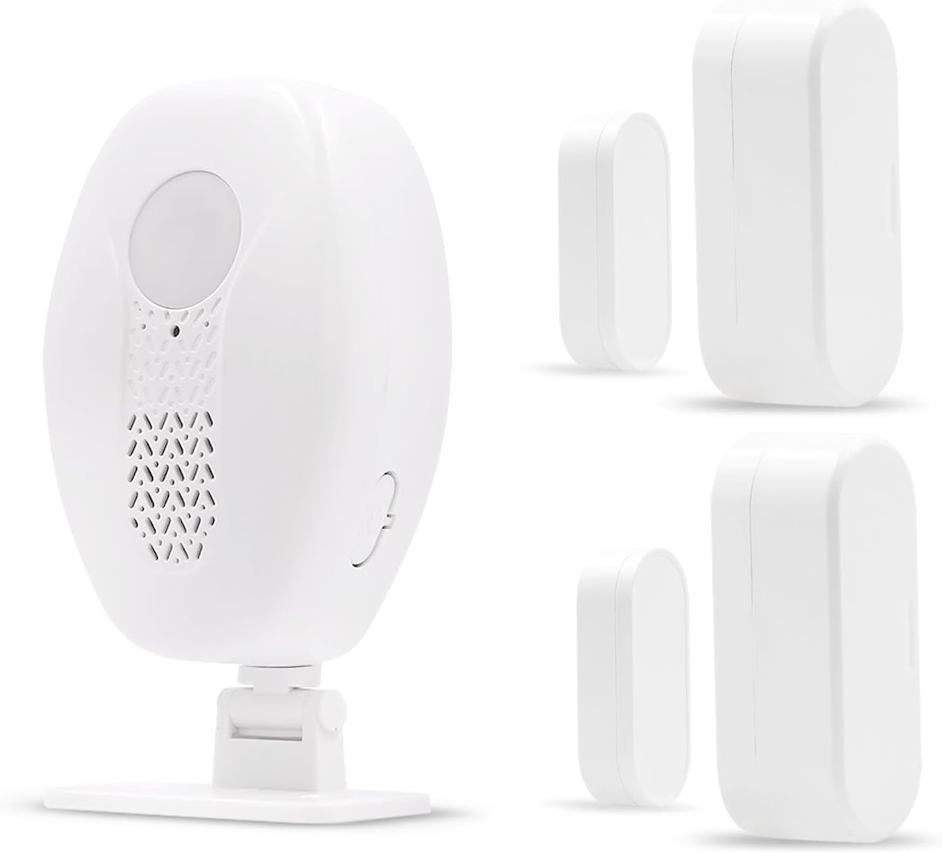 Waytronic Door Sensor Chime,One Click Mute,Multiple Modes，Door Open Chime for Business/Store/Home/Office When Entering,80dB,with 500 FT Range,2Door Sensor+1Receiver,White.