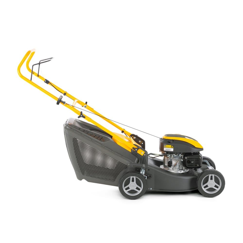 STIGA Collector 43 - Cortacésped de explosión 123 cm³ 1,9 kW, Ancho de Corte 41 cm, Carcasa de Acero, Avance por Empuje, Ajuste centralizado de la Altura de Corte, Bolsa Recogida de 60 litros