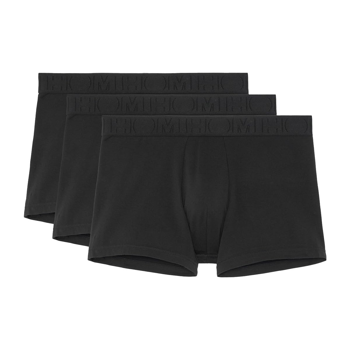 HOM Men's Lot de 3 Boxers Tonal Pack #2 Boxer Briefs, Noir, XL