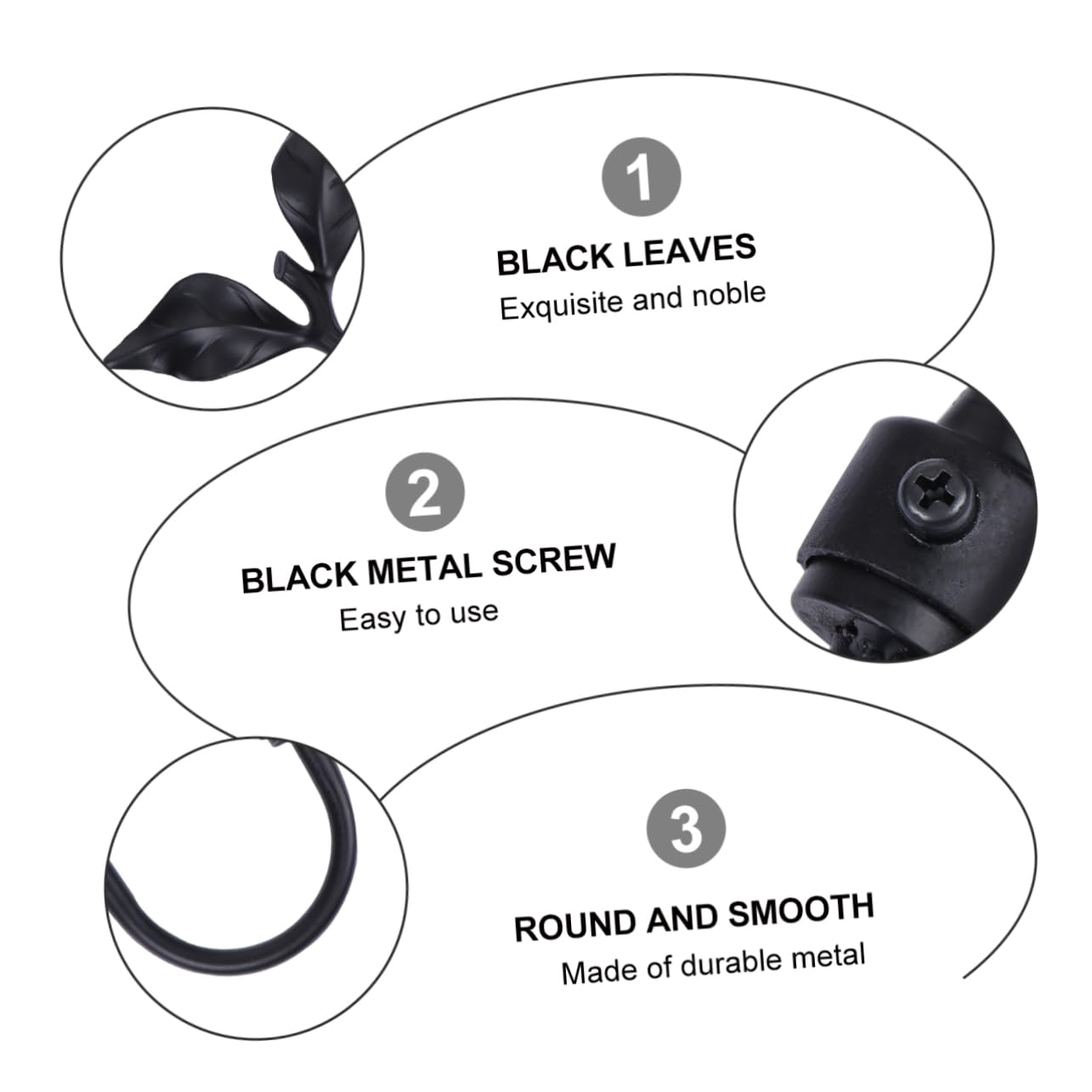 2pièces Crochets Muraux Décoratifs Métal pour Rideaux Attaches Forme De Support De Rideaux Élégant pour Drapeaux Et Décorations Intérieures