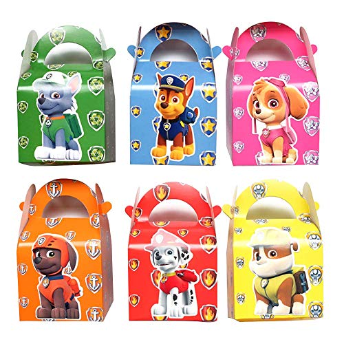 KRUCE Coffrets-Cadeaux de fête de Patrouille pour Chien, 24 PC, boîtes de Bonbons, Bonbons pour Les Fournitures de fête d'anniversaire pour Enfants