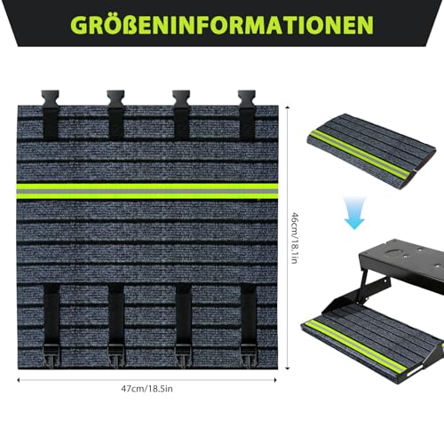 Pinyenr Wohnmobil Trittstufen Fußmatte,Wohnmobil Fußmatte für Trittstufe Mit Nächtlichen Reflektierenden Streifen Camping Trittstufen Matte Wohnmobil Zubehör
