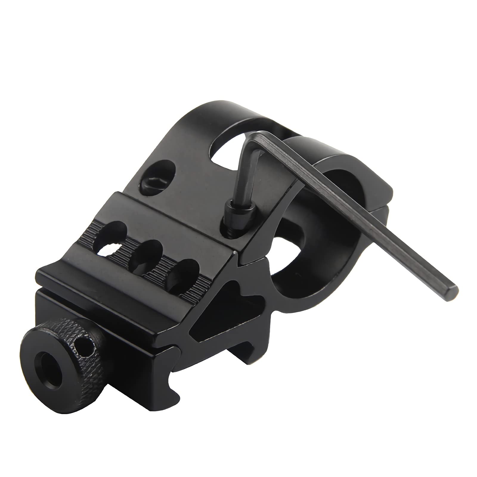 HIGOO® 1 inch 25.4mm Angled Offset Flashlight Laser Ring Mount for 20mm Picatinny Waver Rail