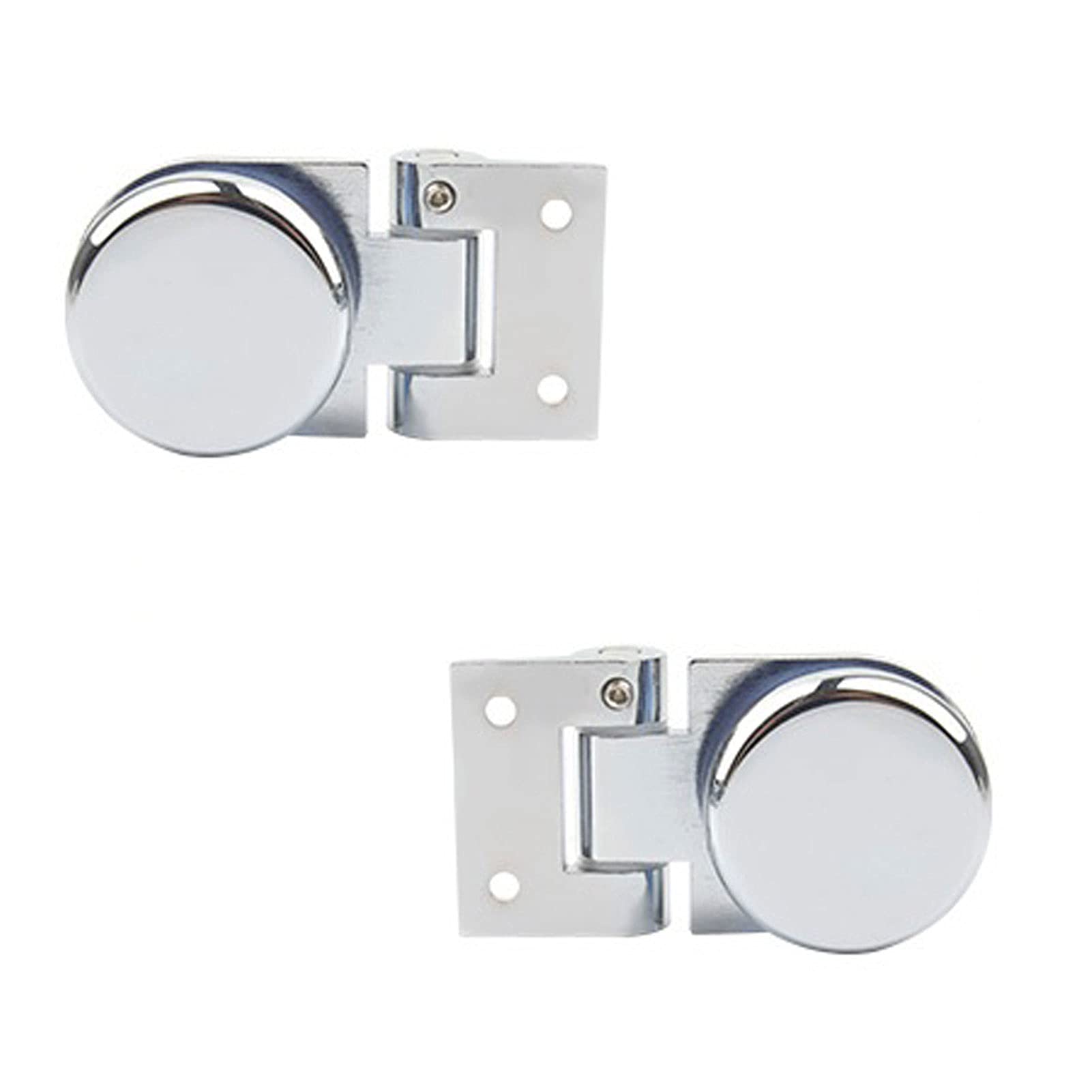 2 Pieces of Frameless Glass Door Hinges Wine Cabinet Display Cabinet Embedded Side Mounted Glass Door Hinges(Single Sided)