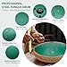 Steel Tongue Drum-14 Inch 15 Notes Tongue Drums, Steel Drum Instrument for Adults, Handpan Drums with Music Book, Handpan Drum Mallet, and Carry Bag, C Major (Green)