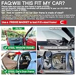 Ovege Car Side Window Sun Shade Car Curtain Pleated Silky Suction Magnetic (Black-Opaque, Front Seat 2pcs) - Image 3