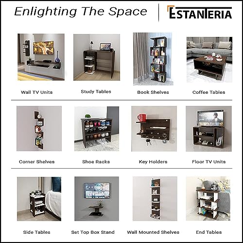 Image of ESTANTERIA Coffee Table for Living Room Wooden Engineering Wood Center Tea Table Strong & Durable Space Saving Furniture with Storage for Bedroom Modern Design Furniture Home Decor (Fraustina)