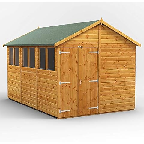 POWER Apex Garden Wooden Shed with Security Features Cover