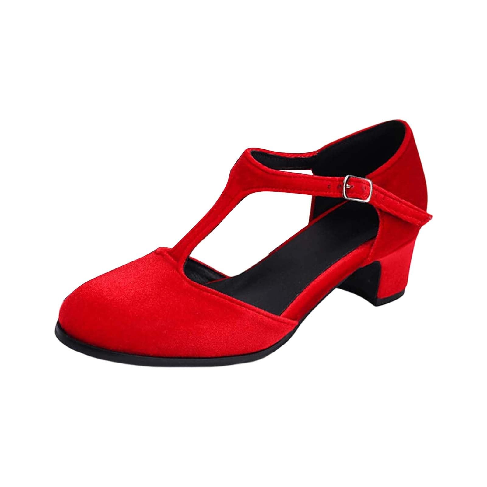 Scarpe Oktoberfest Donna Mary Jane Velluto Principessa Tacco Grosso | Scarpe Dirndl romantiche in velluto, décolleté con fibbia elegante, stile retrò bavarese per festa della birra e cerimonia