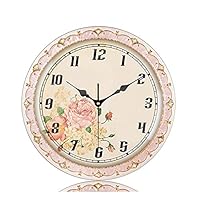 Amazon.co.jp: 掛け時計、壁時計 壁掛け時計 14インチ 花 ヴィンテージ