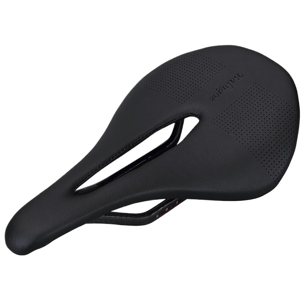 Bike Seat Bicycle Saddle Leather Black Carbon , SEAT Bike Saddles(Black)