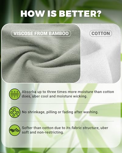 Image of BAMBOO COOL Womens Underwear, Moisture-Wicking Briefs, Soft and Breathable Panties, Mid Waist, 5-Pack