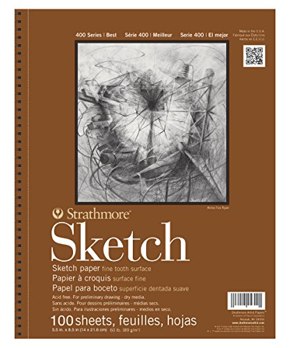 Strathmore 400 Series Sketch Pad, 5.5x8.5 inch, 100 Sheets -...
