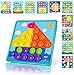 Produktbild Afunti Mosaik Steckspiel für Kinder Lernspielzeug, Pädagogische Baustein Sets, Lernspielzeug mädchen Junge, Puzzle mit 45 Steckperlen und 12 Bunten Steckplätte
