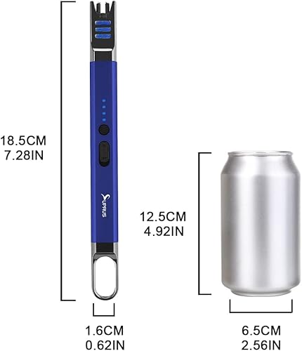 Miniatura 7 de SUPRUS Encendedor de velas eléctrico de arco, resistente al viento, sin llama, recargable por USB, con luz LED, para velas, camping, barbacoa,