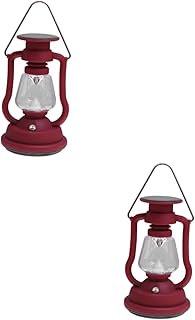 BESPORTBLE Lanterna De Energia Solar 2 Peças Lanterna Recarregável USB Portátil Luz De Acampamento Manivela Lanterna Externa Lanterna Externa LED Lanterna De Acampamento Doméstica