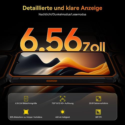 Blackview BV6200(2024) 13000mAh Outdoor Handy Ohne Vertrag, 98db Lautsprecher 6.56' HD+, 64GB/1TB...
