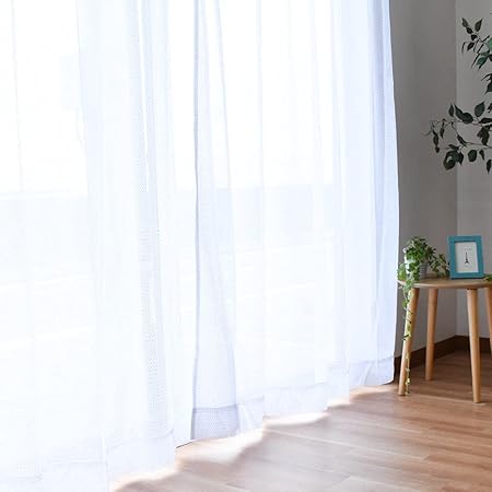 Amazon カーテン レースカーテン ムーンレース ミラーレースカーテン 幅0cm 丈213cm 1枚 単品 断熱 Uvカット ホワイト レースカーテン オンライン通販
